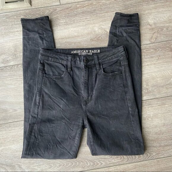 American Eagle Outfitters  Ripped Super Stretch Super Hi Rise Jegging Jeans - Picture 11 of 16